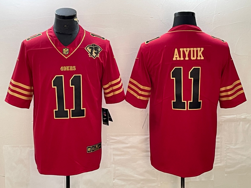 Men's San Francisco 49ers Brandon Aiyuk #11 Scarlet Player Jerseys