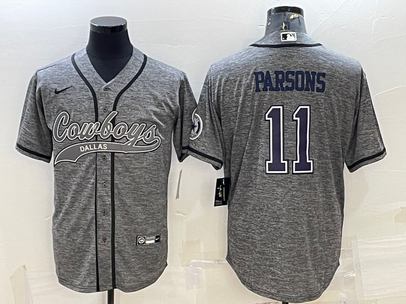 Men's Dallas Cowboys Micah Parsons #11 Gray Player Jerseys Joint Edition