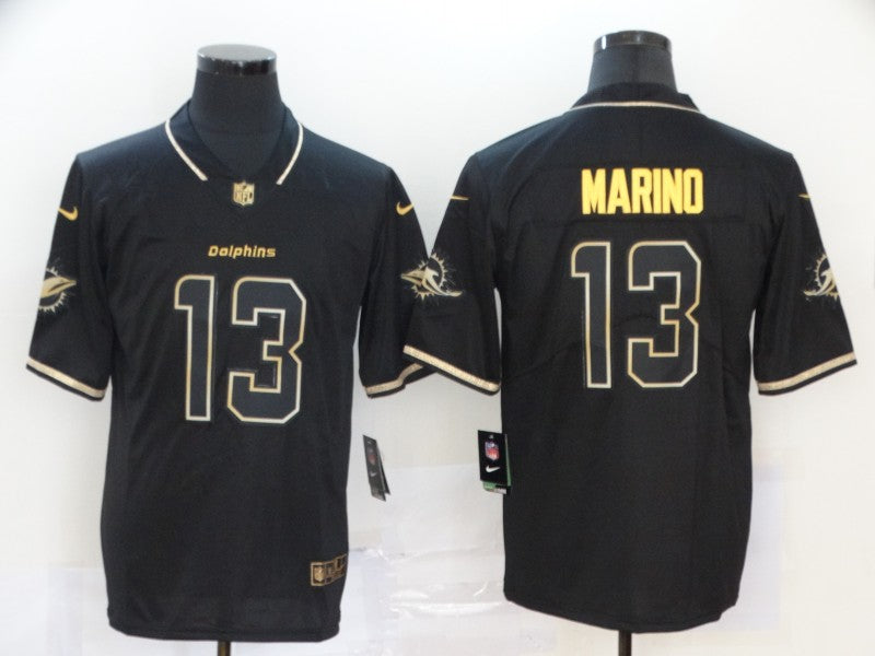 Men's Miami Dolphins Dan Marino #13 Black Alternate Game Jerseys