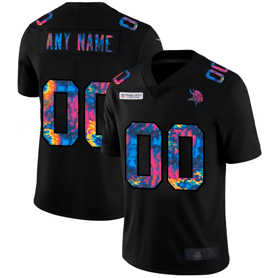 Custom1 Minnesota Vikings Multi-Color 2020 Crucial Catch Vapor Untouchable Limited Jerseys Greyheather Stitched Jerseys Football Jerseys