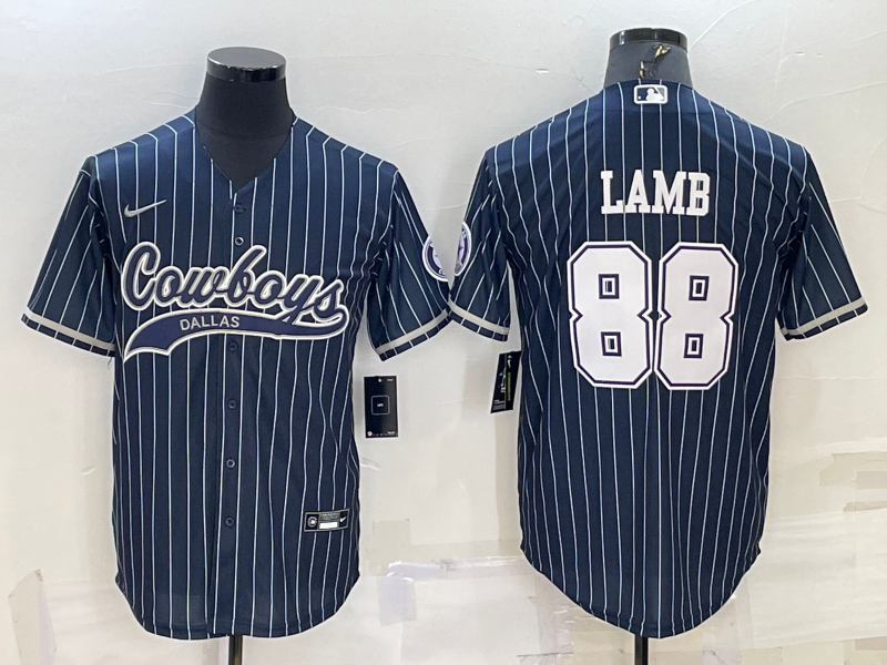 Men's Dallas Cowboys CeeDee Lamb #88 Navy Player Jerseys Joint Edition