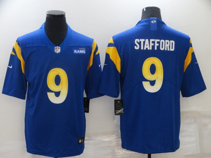 Men's Los Angeles Rams Matthew Stafford #9 Blue Vapor Limited Jerseys