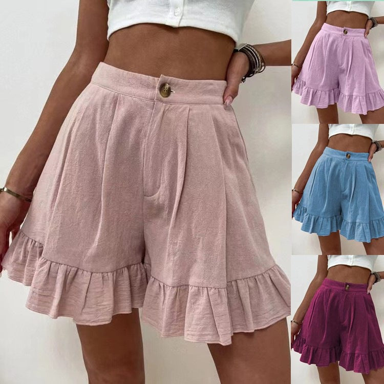 Fashionable Apparel Loose-fitting Shorts High-waisted Shorts