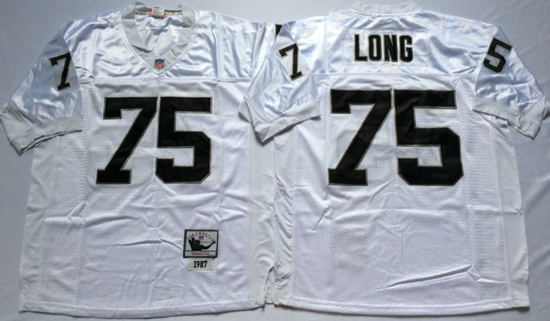 Men's Oakland Raiders Howie Long Mitchell & Ness White Legacy Replica Jerseys