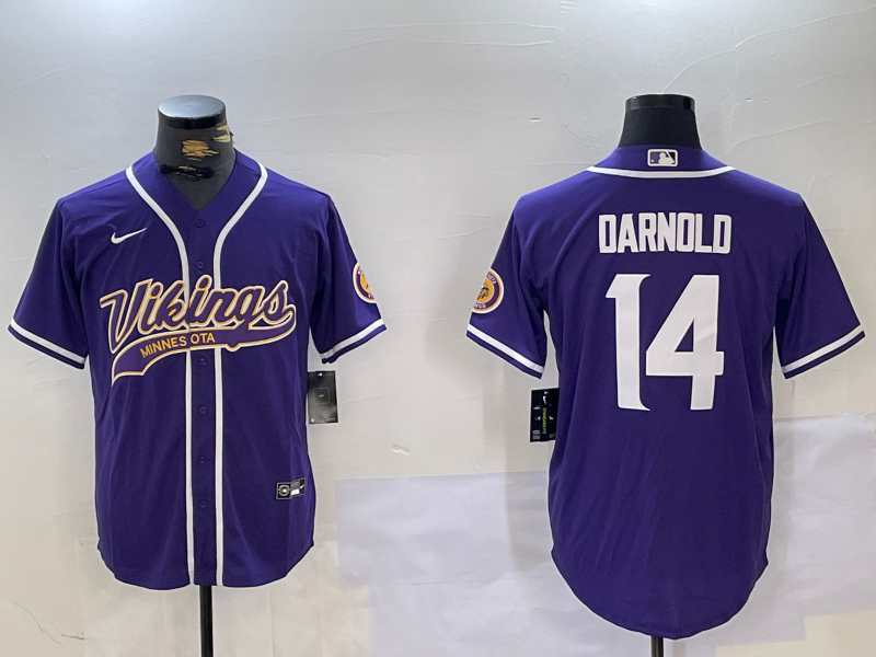 Men's Minnesota Vikings Sam Darnold #14 Purple Game Jerseys
