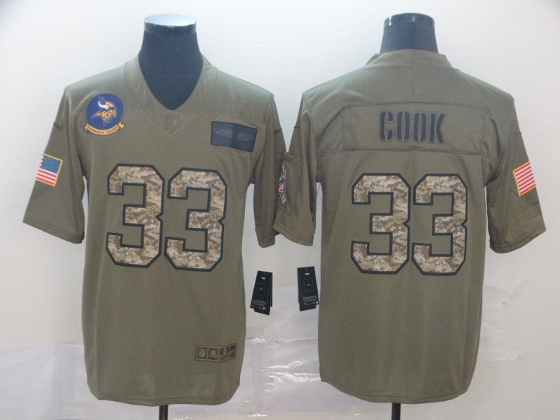 Men's Minnesota Vikings Dalvin Cook #33 Brown Game Player Jerseys