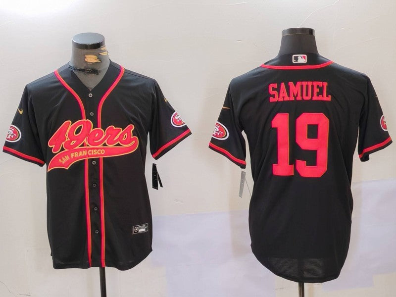 Men's San Francisco 49ers Deebo Samuel #19 Black Game Player Jerseys