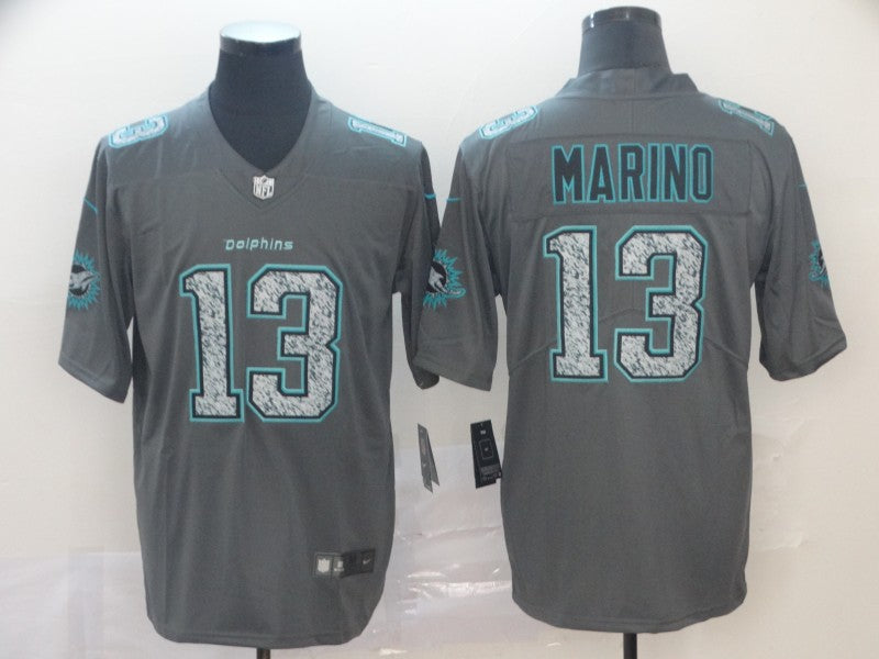 Men's Miami Dolphins Dan Marino #13 Gray Game Player Jerseys