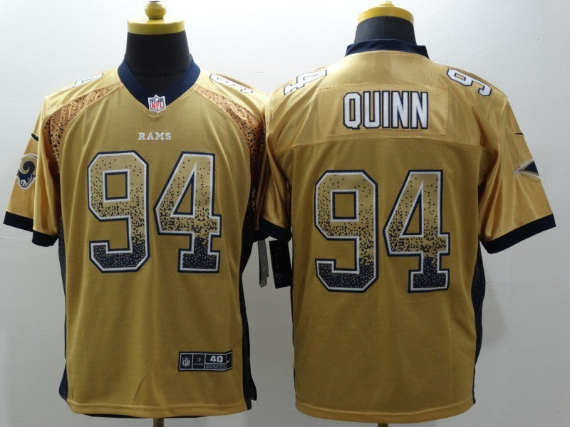 Men's Los Angeles Rams Robert Quinn #94 Yellow Game Jerseys