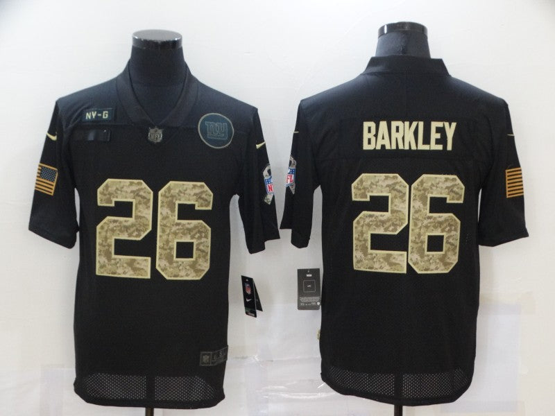 Men's New York Giants #26 Saquon Barkley Black Player Game Jerseys