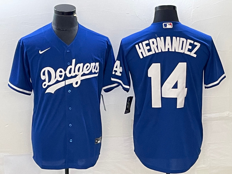 Men's Los Angeles Dodgers Enrique Hernandez #14 Blue Replica Baseball Jerseys