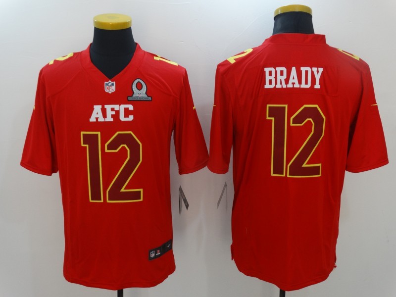Men's New England Patriots Tom Brady #12 Red Player Game Jerseys