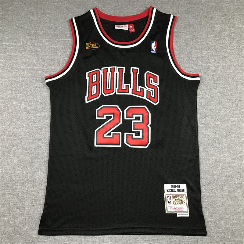 Men's Chicago Bulls Michael Jordan Black 1997-98 Hardwood Classics Player Jerseys