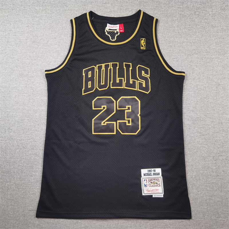 Men's Chicago Bulls Michael Jordan #23 Black 1997/98 Hardwood Classics Swingman Jerseys