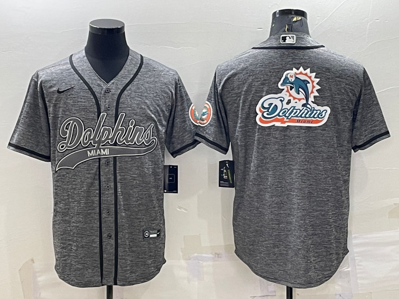 Men's Miami Dolphins Gray Game Jerseys