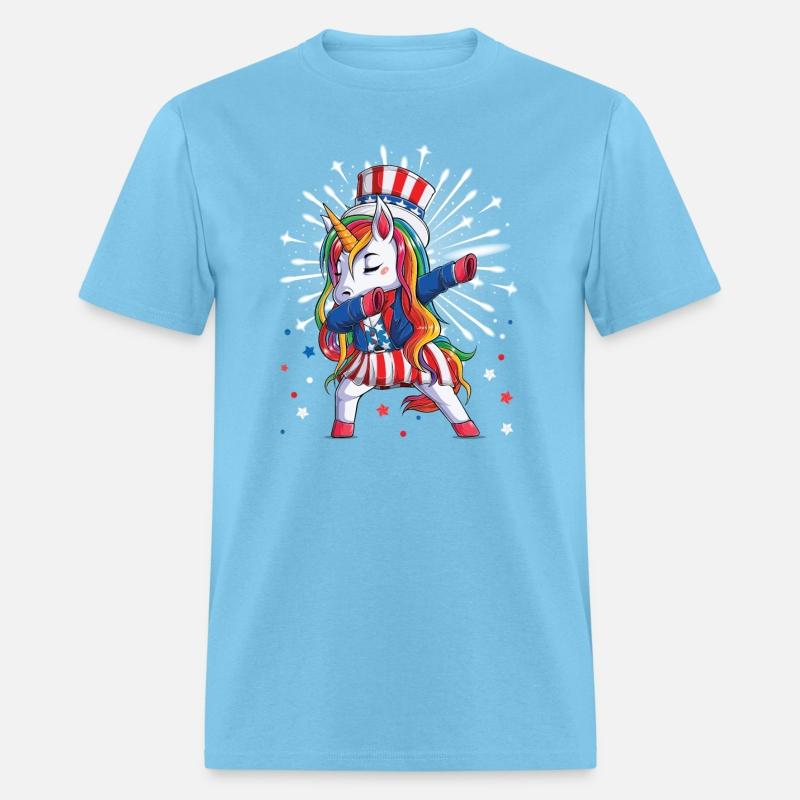 4th of July Dabbing Unicorn Uncle Sam Girls