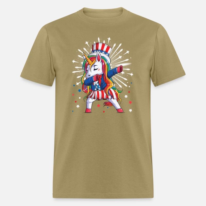 4th of July Dabbing Unicorn Uncle Sam Girls