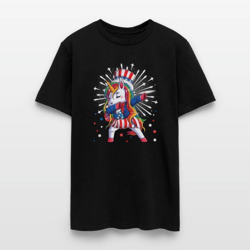 4th of July Dabbing Unicorn Uncle Sam Girls