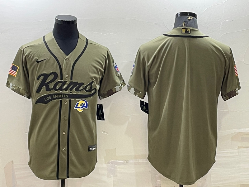 Men's Los Angeles Rams Olive 2022 Salute To Service Limited Blank Jerseys