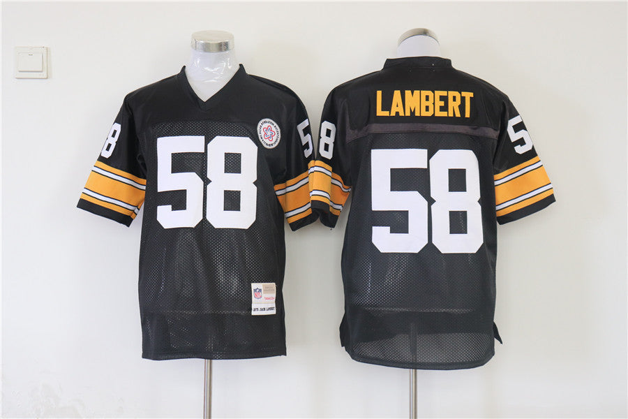 Men's Pittsburgh Steelers Jack Lambert Mitchell & Ness Black Legacy Replica Jerseys