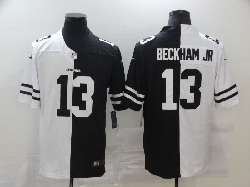 Men's Cleveland Browns Odell Beckham Jr. #13 Black/White Game Jerseys