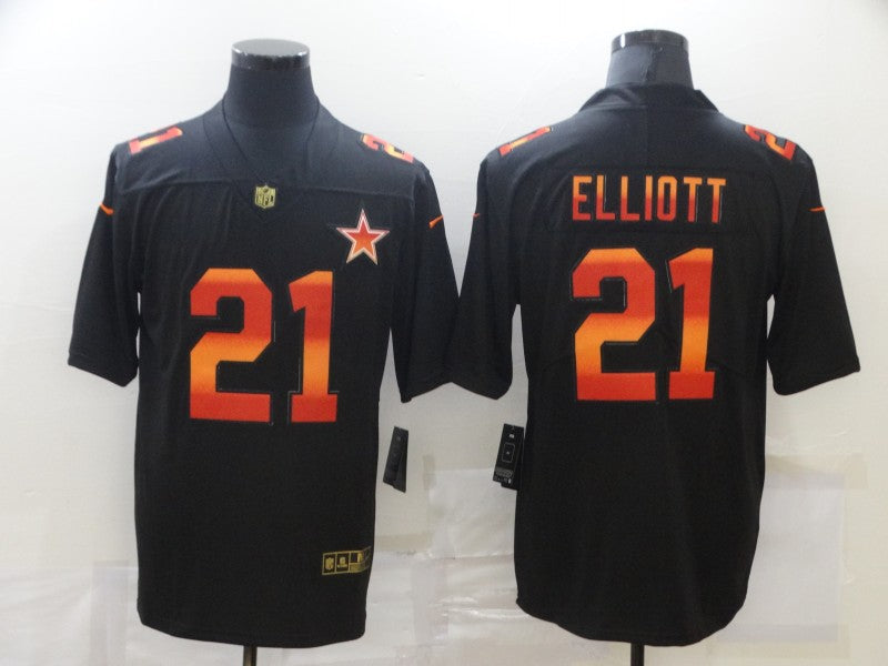 Men's Dallas Cowboys #21 Ezekiel Elliott Black Game Jerseys