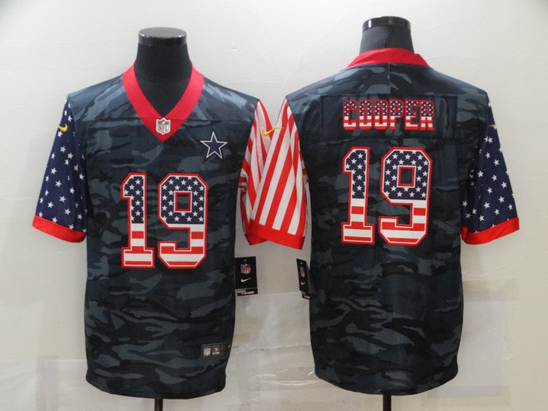 Men's Dallas Cowboys Amari Cooper #19 Gray Camouflage Game Player Jerseys