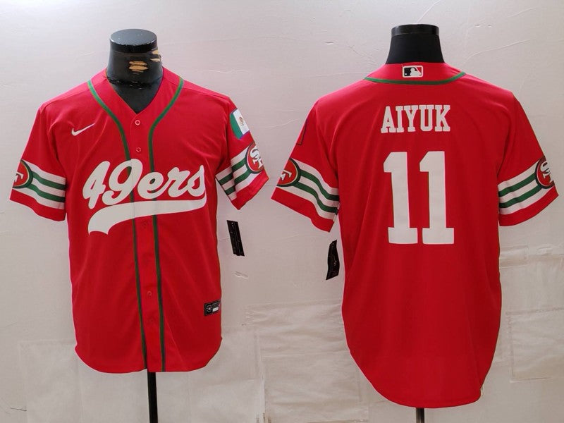 Men's San Francisco 49ers Brandon Aiyuk #11 Scarlet Player Game Jerseys