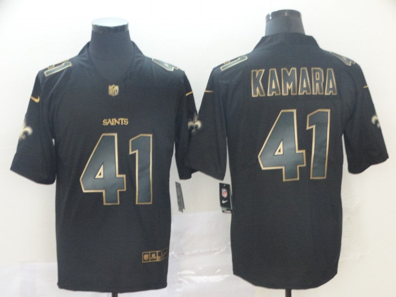 Men's New Orleans Saints Alvin Kamara #41 Black Alternate Game Player Jerseys