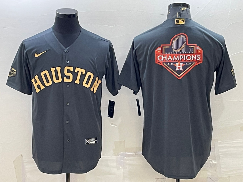 Men's Houston Astros Dark Gray Replica Player Jerseys