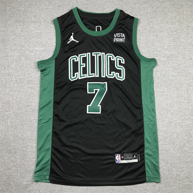 Men's Boston Celtics Jaylen Brown #7 Black 2022/23 Swingman Jerseys - Statement Edition