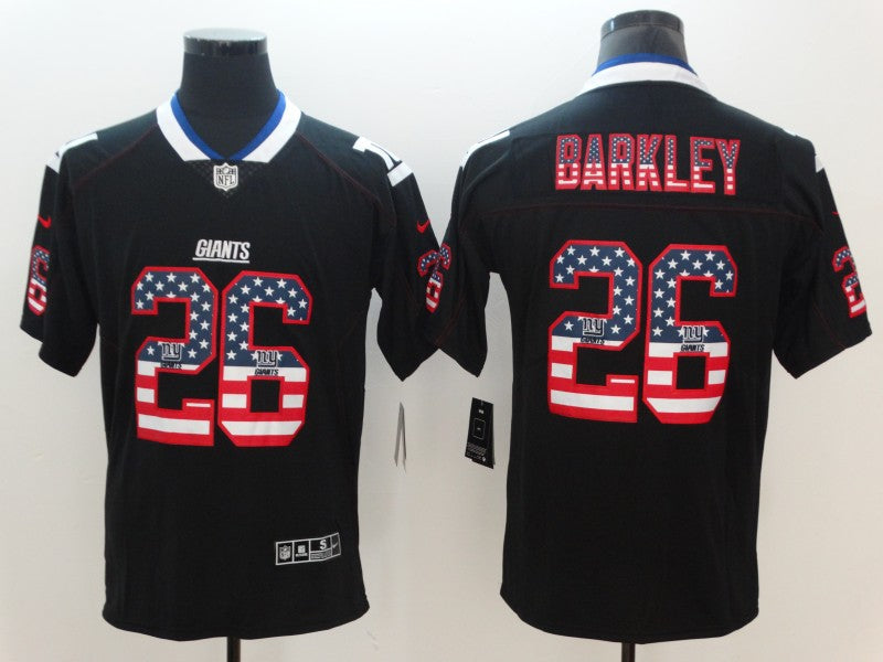 Men's New York Giants Saquon Barkley #26 Black Game Jerseys