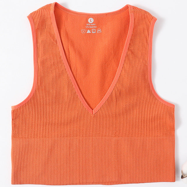 Stylish Top Crop Top Women Vintage Seamless Underwea