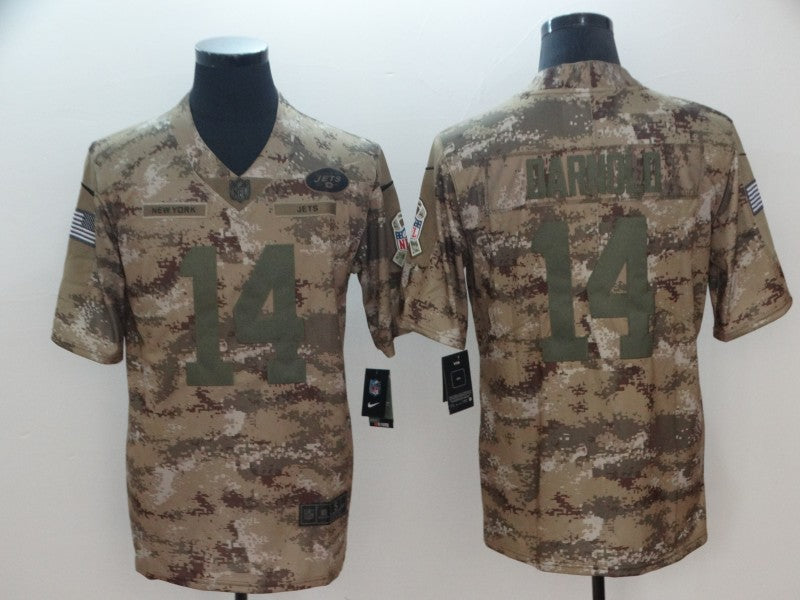 Men's New York Jets Sam Darnold #14 Camouflage Game Jerseys