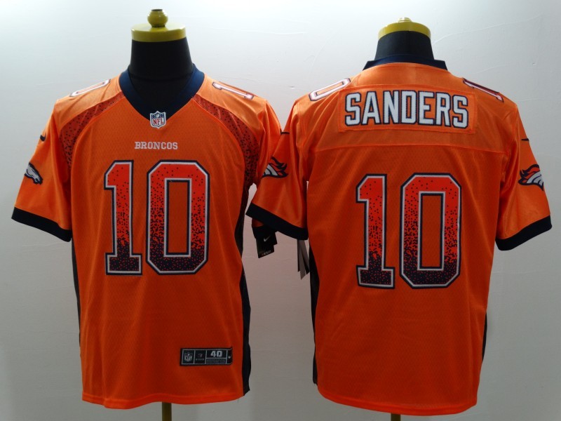 Men's Denver Broncos Emmanuel Sanders #10 Orange Game Jerseys