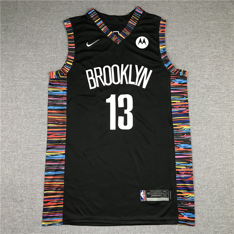 Men's Brooklyn Nets James Harden #13 NBA Black Fashion Jerseys - City Edition