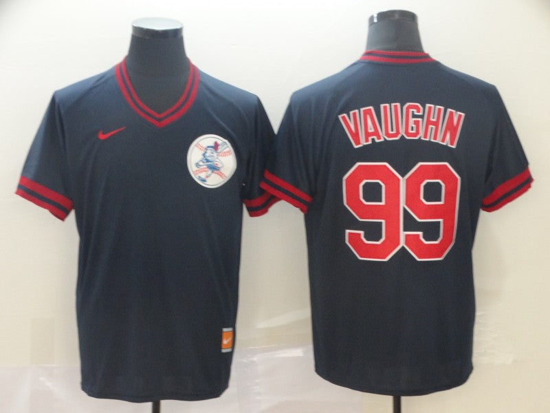 Men's Cleveland Guardians Rick Vaughn #99 Navy Replica Team Jerseys