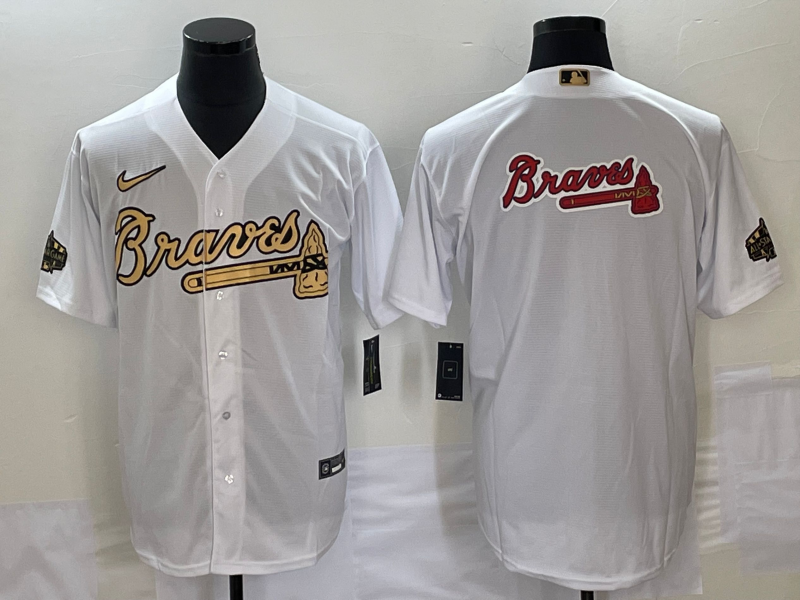 Men's Atlanta Braves White Replica Team Jerseys