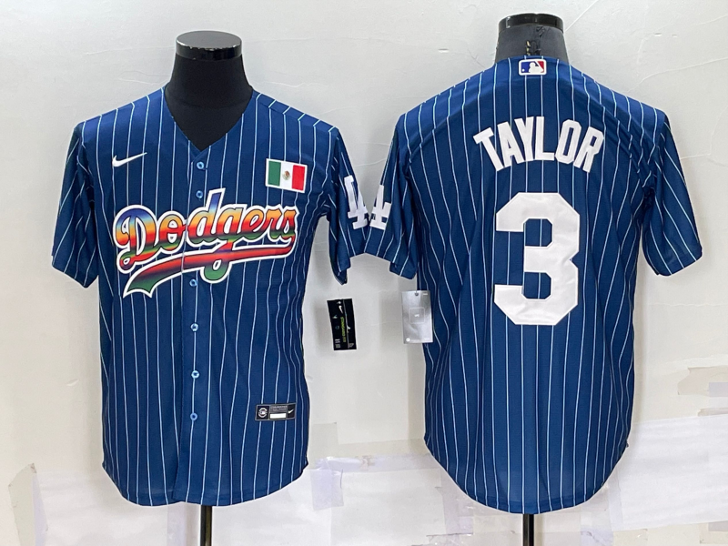 Men's Los Angeles Dodgers Chris Taylor #3 Blue Authentic Game Jerseys