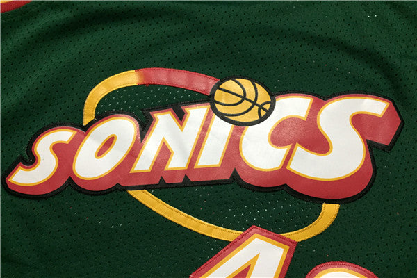 SuperSonics 40# Sean Kemp Green 95-96 Classic Retro Premium Mesh Fan Edition Jersey