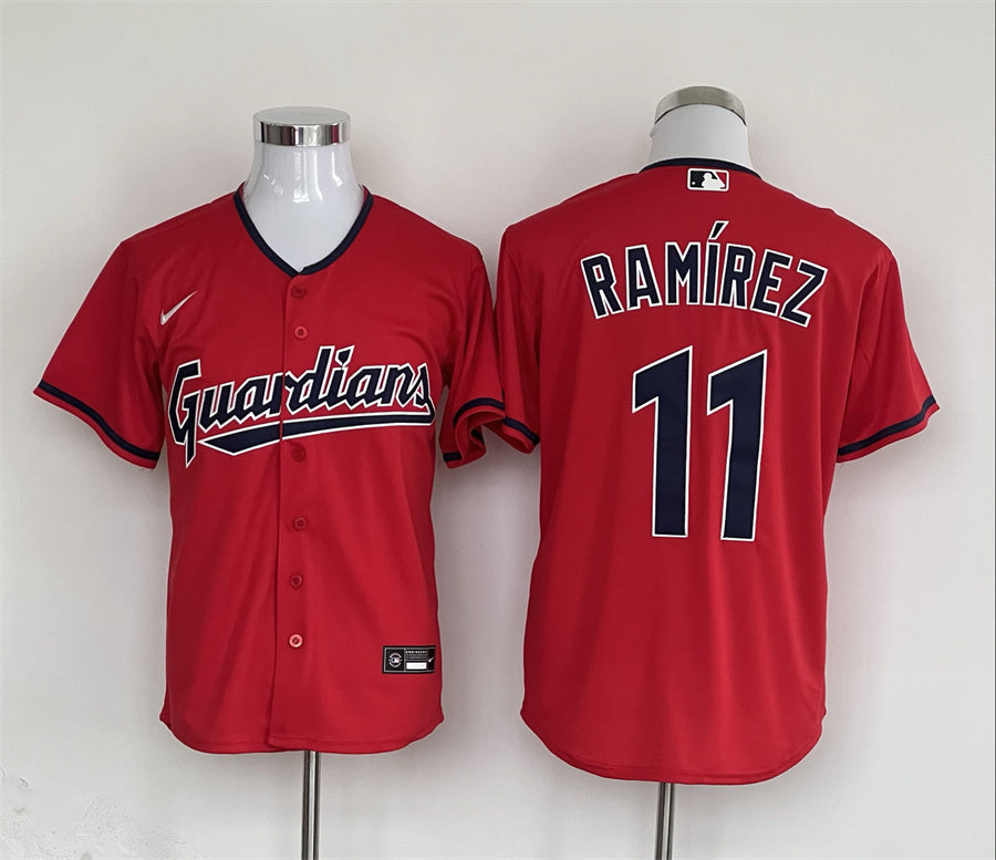 Men's Cleveland Guardians Jose Ramirez Nike Red Replica Player Jerseys