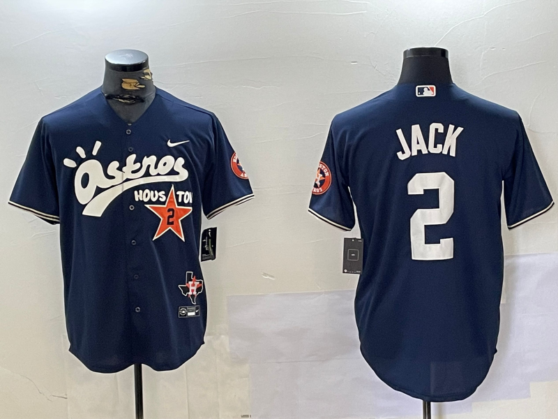 Men's Houston Astros #2 Navy Game Player Jerseys