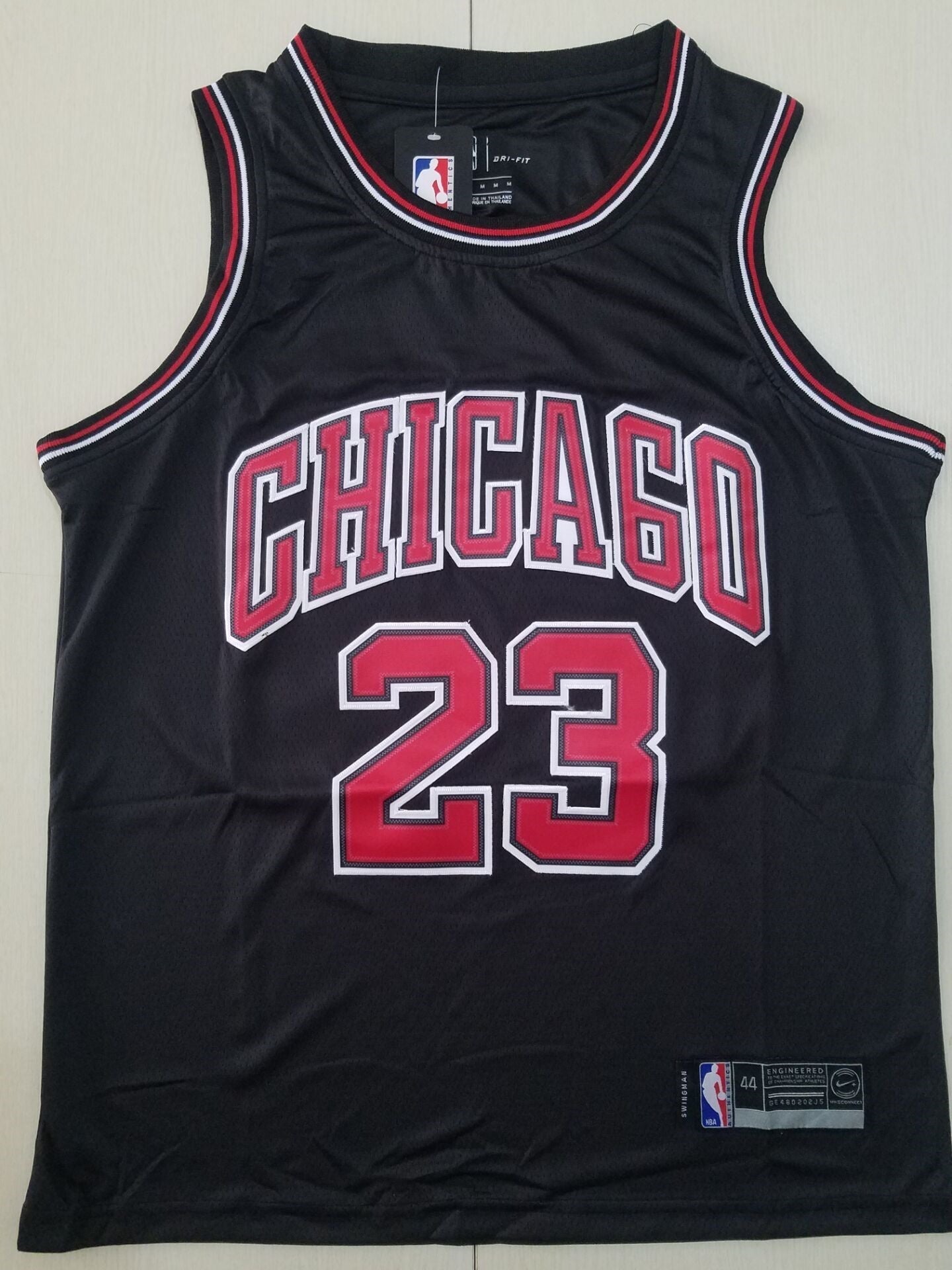 Men's Chicago Bulls Michael Jordan #23 Black Fast Break Replica Player Jerseys