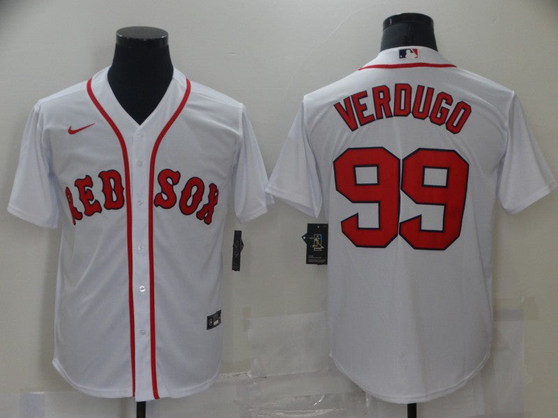 Men's Boston Red Sox Alex Verdugo #99 White Replica Baseball Jerseys