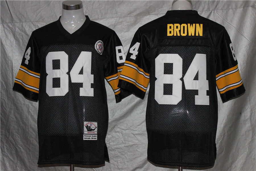 Men's Pittsburgh Steelers Antonio Brown Mitchell & Ness Black Legacy Replica Jerseys