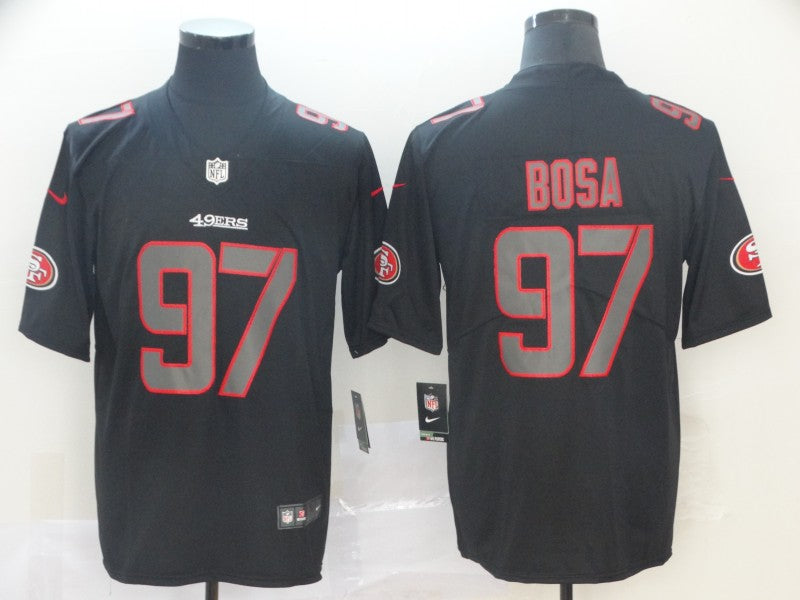 Men's San Francisco 49ers Nick Bosa #97 Black Team Game Jerseys