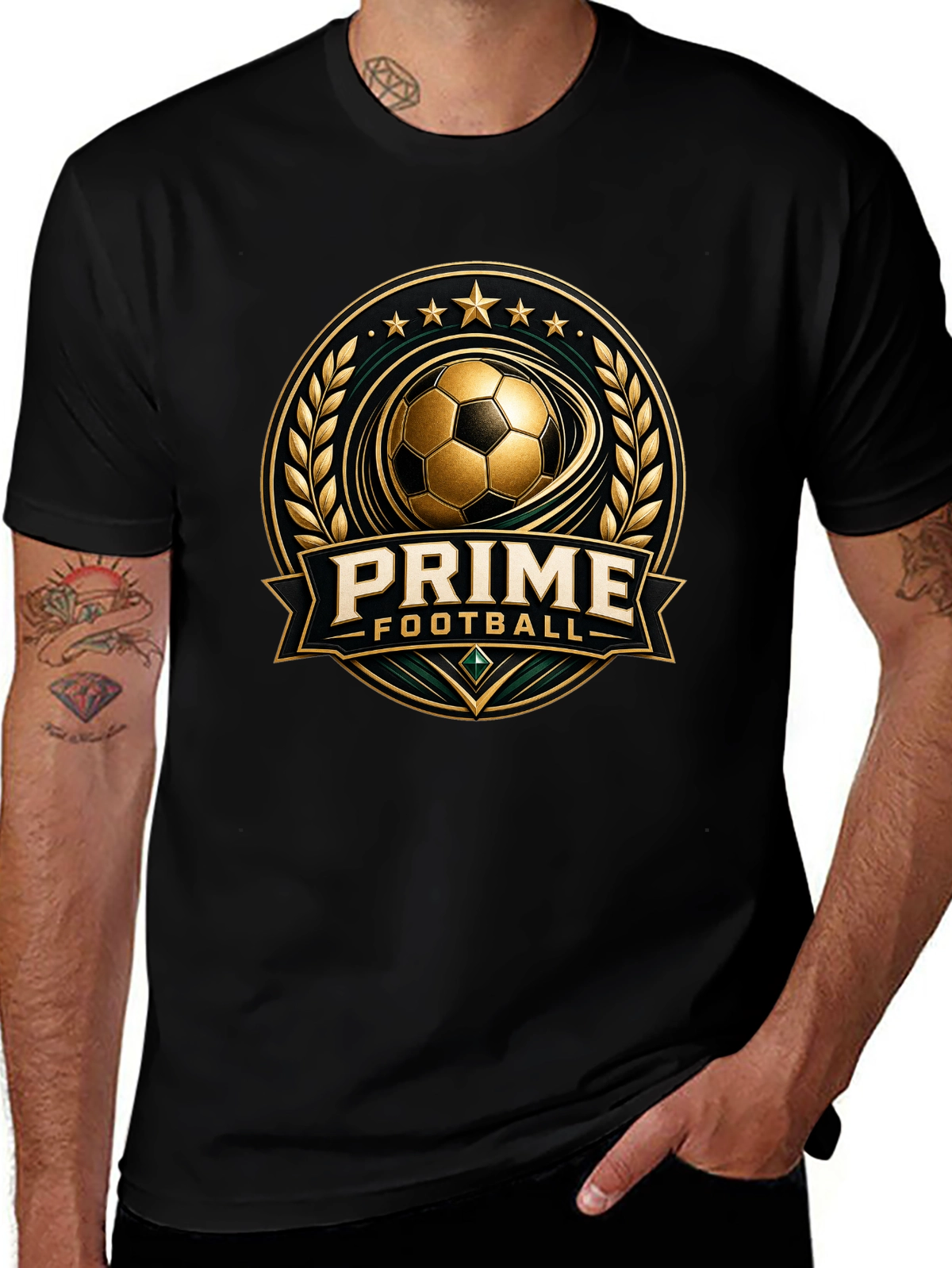 Gridiron Gladiator – Football Warrior Spirit Premium Tee