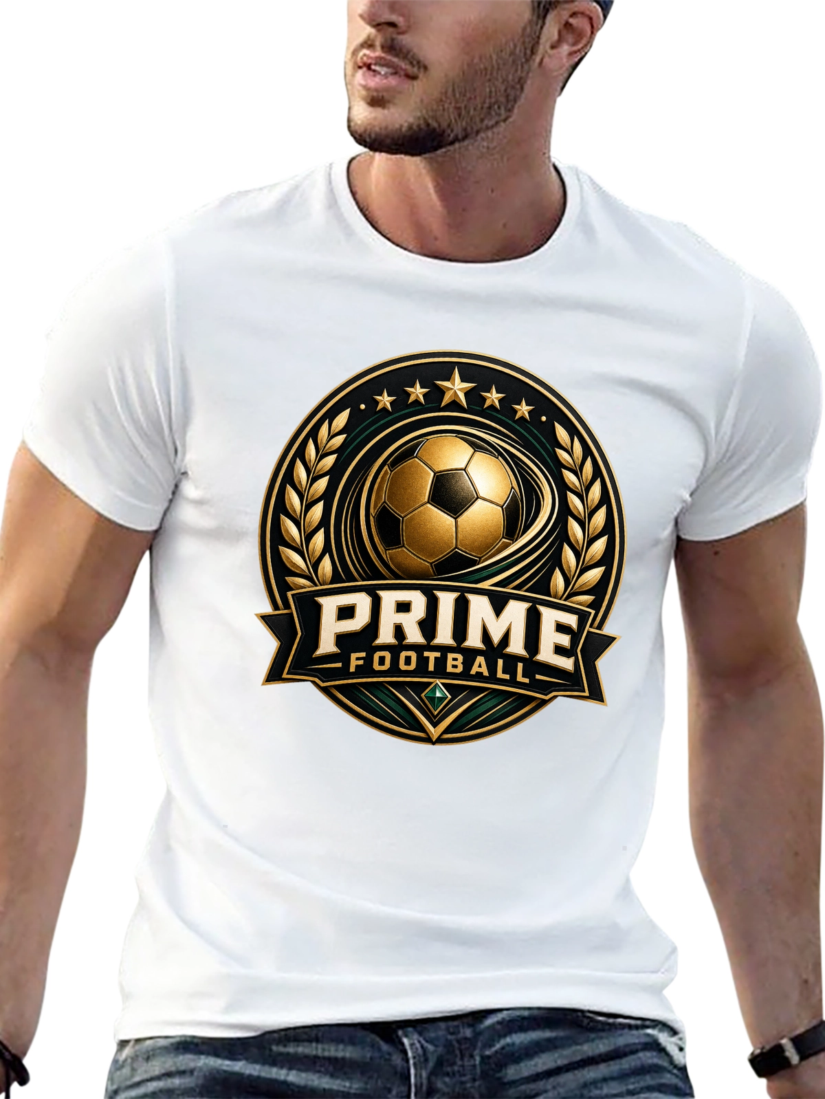 Gridiron Gladiator – Football Warrior Spirit Premium Tee