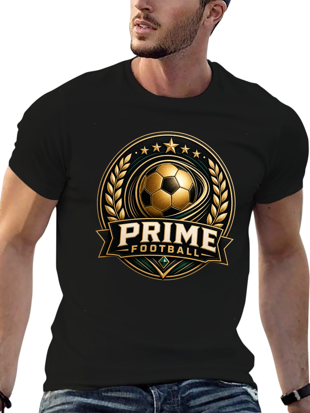 Gridiron Gladiator – Football Warrior Spirit Premium Tee