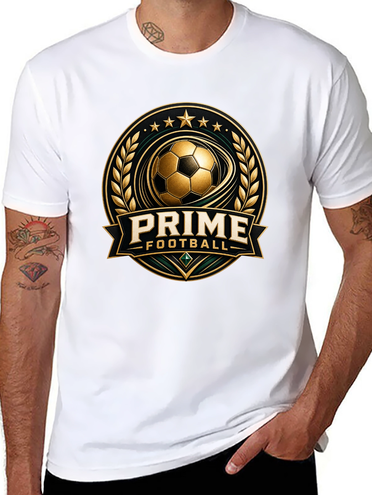 Gridiron Gladiator – Football Warrior Spirit Premium Tee